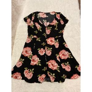 Forever 21+ - Button Front Rose Dress